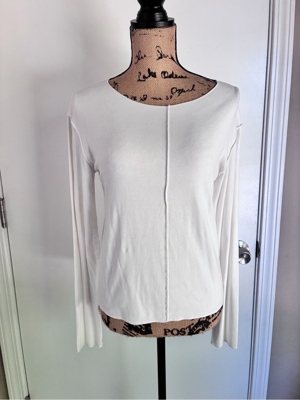 Wishlist Ivory Long Sleeve Crewneck Top